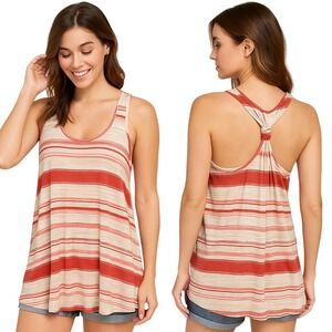Gap Multicolor Striped Sleeveless Scoop Neck Tank Top Racerback‎ Size Large New